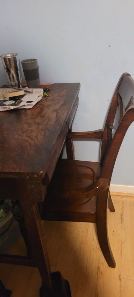 Antique small Wood Desk (Chair Not Included)