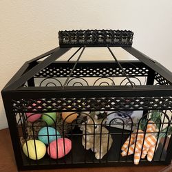 Easter Arrangement In A Metal Terrarium 