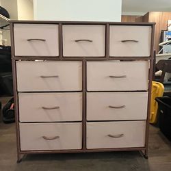 Fabric Dresser 9-Drawers