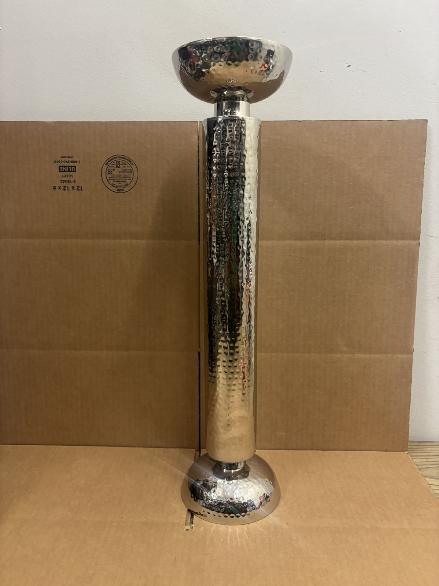 20” Silver Candle Holder