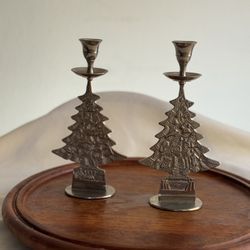 Christmas Tree Candle Holders (Set of 2)