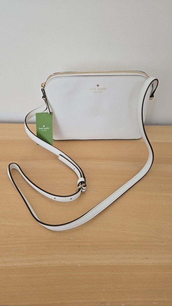 Kate Spade Cedar Street Mandy Crossbody Bag - Cream Saffiano Leather