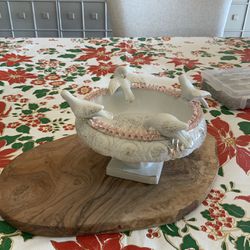 Birdbath  Vintage Trinket Bowl 