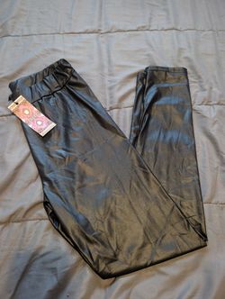 Black Leather Like Leggings 