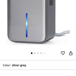 New In Box Dehumidifeir With Drain Hose8-12-24H Timer with Auto Shut Off for Home Bathroom Basement Kitchen(silver grey)