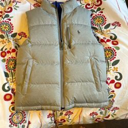 Polo puffer vest reversible