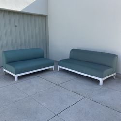 McCreary Modern Outdoor Sofa Set - Water-Resistant Fabric - Modern Minimalist