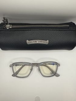 Grey Chrome Heart Glasses New 