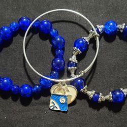 Royal Blue Glass Bead Set