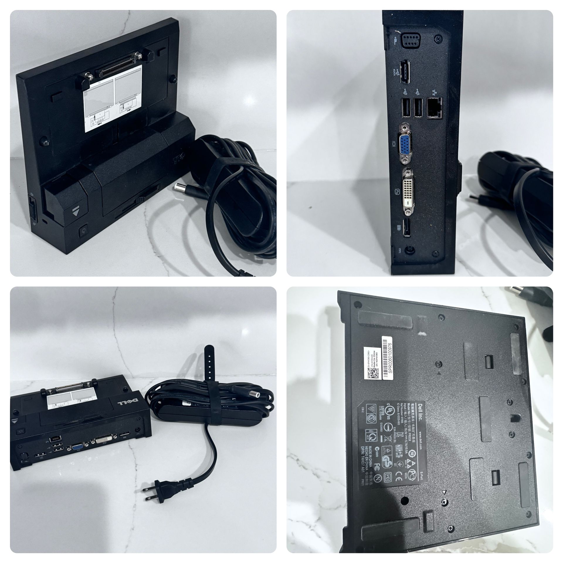 Dell Docking Station E-Port USB 3.0 Replicator PR03X with PA-4E AC Power Adapter 20 available in stock