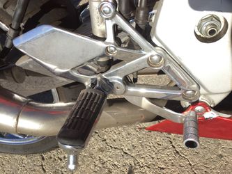 Honda CBR 600 F3 chrome foot peg assemblies front and rear