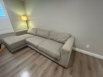 Crate & Barrel Peyton 2-Piece Sectional with Chaise