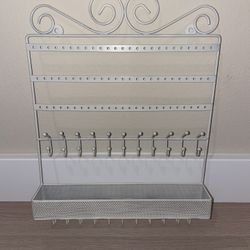 White Jewelry Organizer For Wall