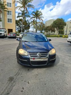 Blue  volkswagen jetta  2009