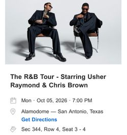 Make an Offer! Usher & Chris Brown Concert - Instant Transfer