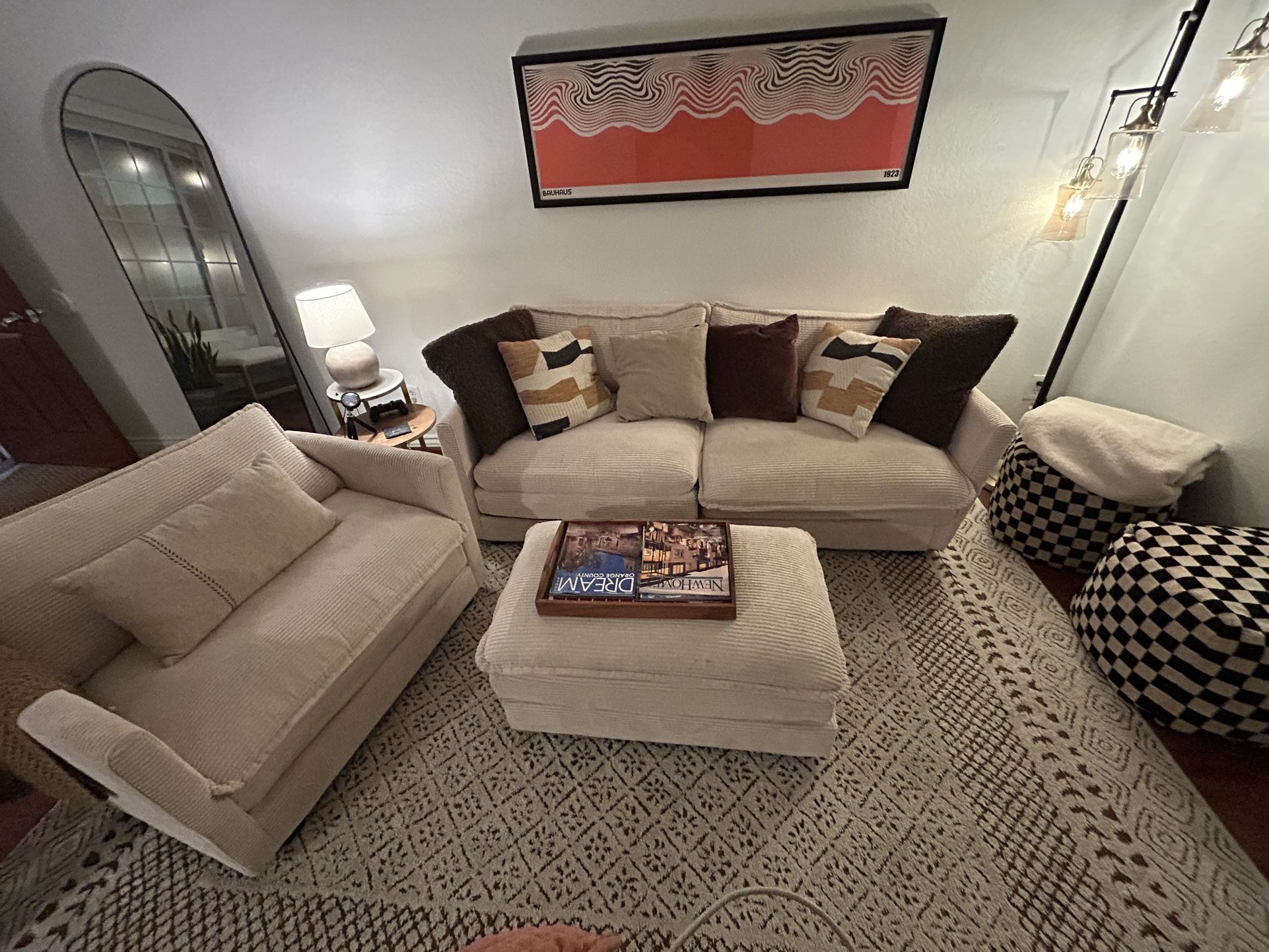 Couch, Chair, And Ottoman
