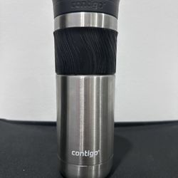 CONTIGO STAINLESS STEEL TRAVEL MUG WITH BLACK GRIP 20 OZ