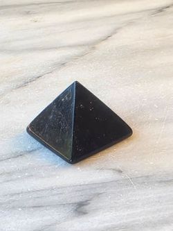 1.6" Approximately Black Obsidian Pyramid Quartz Crystal