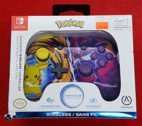 PowerA Enhanced Wireless Controller For Nintendo Switch - Pikachu vs Gengar Edition - Pokémon - Pokemon - Working   