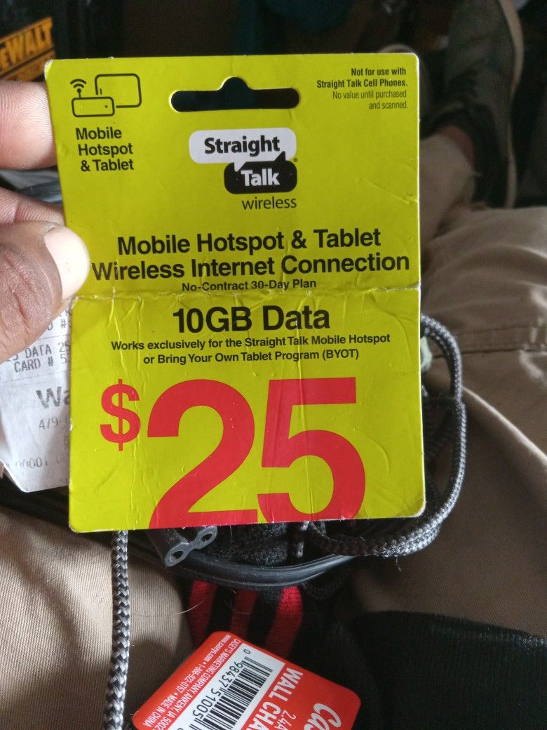 $25 Mobil Hotspot And Tablet Connection Data Card