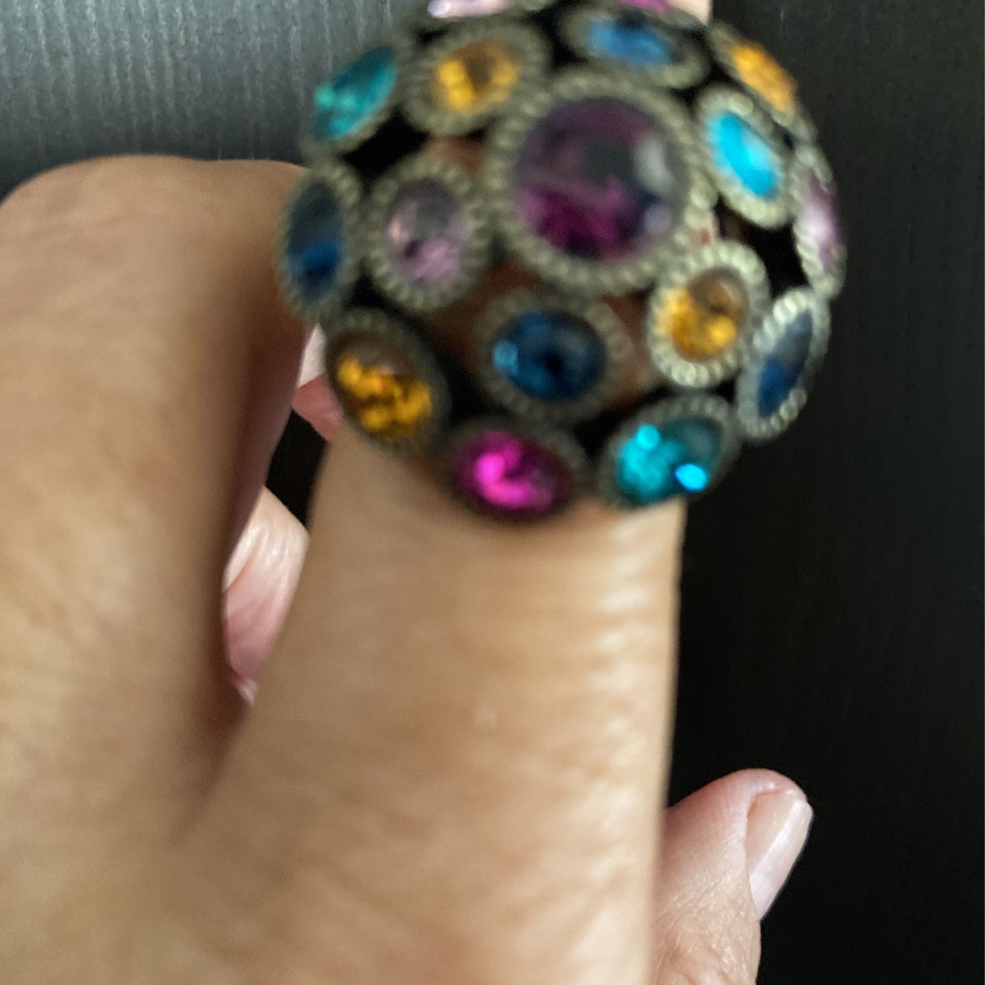 Cocktail Ring And Matching Earrings 