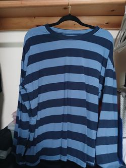 Blue striped dress shirt