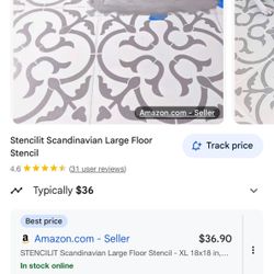 Stencilit Scandi 18” Tile Stencil 