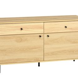 Modern Sideboard Buffet Cabinet Light Wood