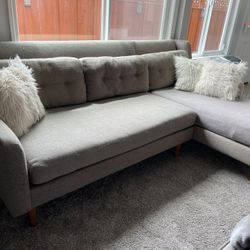 Gray West Elm Sectional 