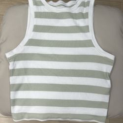 Hollister Striped Ribbed Tank Top – Size Small