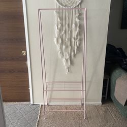 Cute Pink Clothing Organizer Shoe Storage Rack 