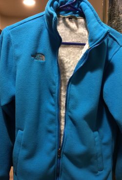North Face fleece coat large size for teens