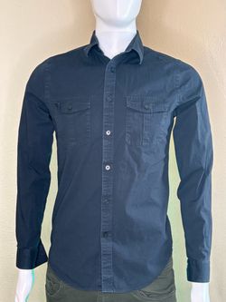 Express Men's Black Button-Up Shirt