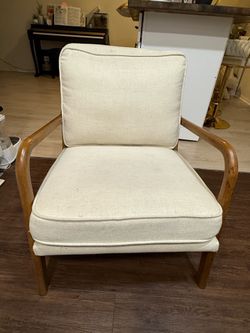 Mid century upholstered accent chair