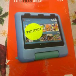 Amazon Fire 8 Kids Tablet | age 3-7 | Learn & play on-the-go with 13-hr battery, parental controls & 1-Year Amazon Kids+ | 32 GB, Blue