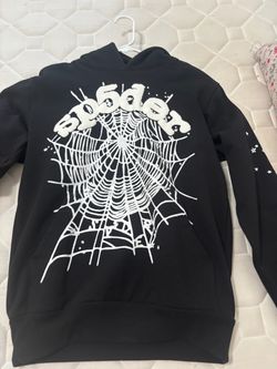 Sp5der Black Hoodie Spider Web Graphic