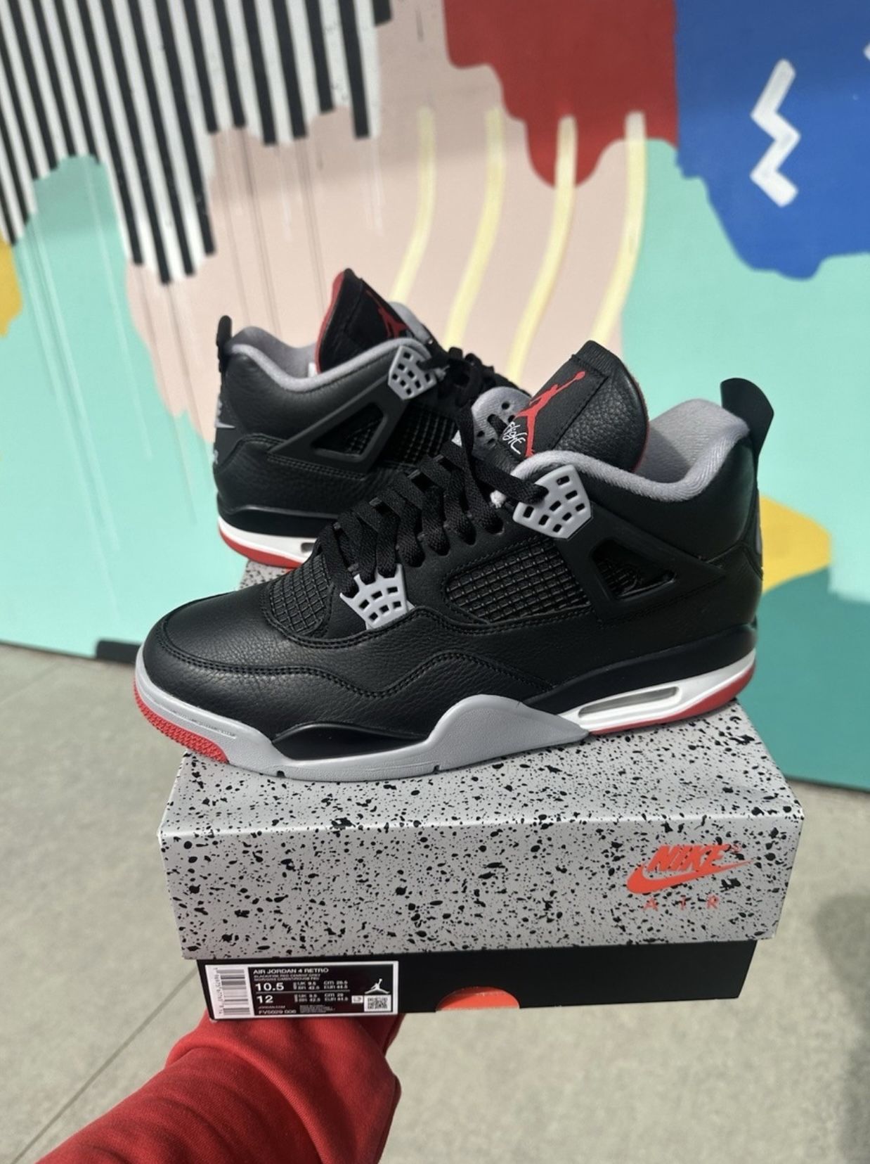 💯 % Authenticity Guarantee Size 10.5 - Air Jordan 4 Retro Bred Reimagined