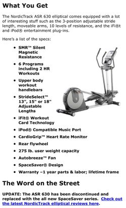 NordicTrack ASR 630 Elliptical Machine for Sale in Banning CA OfferUp