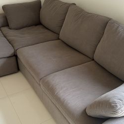 Grey Sleek Milo Modular Sectional Couch