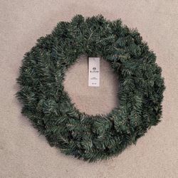 New 24 Inch Wreath Christmas Indoor Outdoor Decorative Bloom Room Pine Essentials
