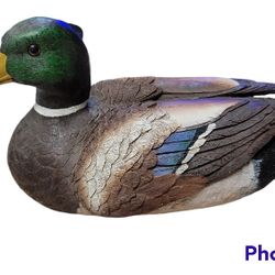 Vintage Beautiful Mallard Wood Painted Duck