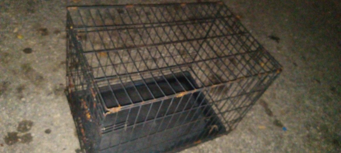 Metal Dog Cage With Tray