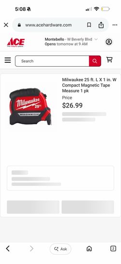 Milwaukee 25 ft. L X 1 in. W Compact Magnetic Tape Measure 1 pk