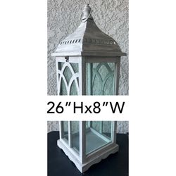 Farmhouse style wooden lantern