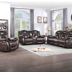🔥Only $49 Today And Pay Later With Or Without Credi🔥Brand New Power Reclining Sofa Set 🔥