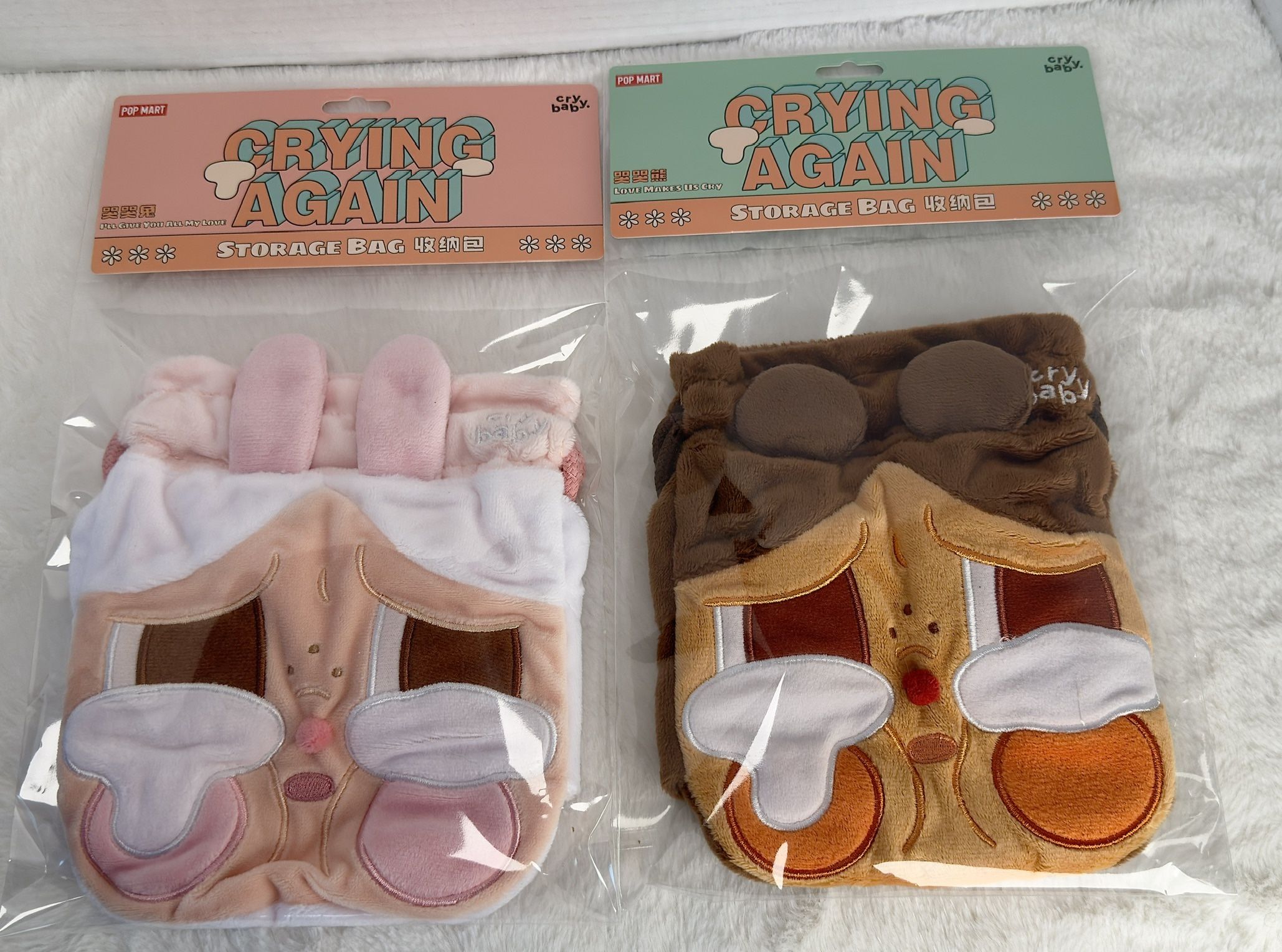 Authentic Pop Mart Cry Baby Crying Again Storage Bag Bundle