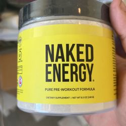 Naked Energy – Pure Pre Workout Powder for Men and Women, Vegan Friendly, Unflavored, No Added Sweeteners, Colors or Flavors – 50 Servings