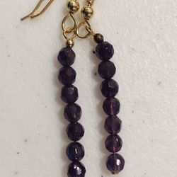 Faceted Amethyst Earrings
