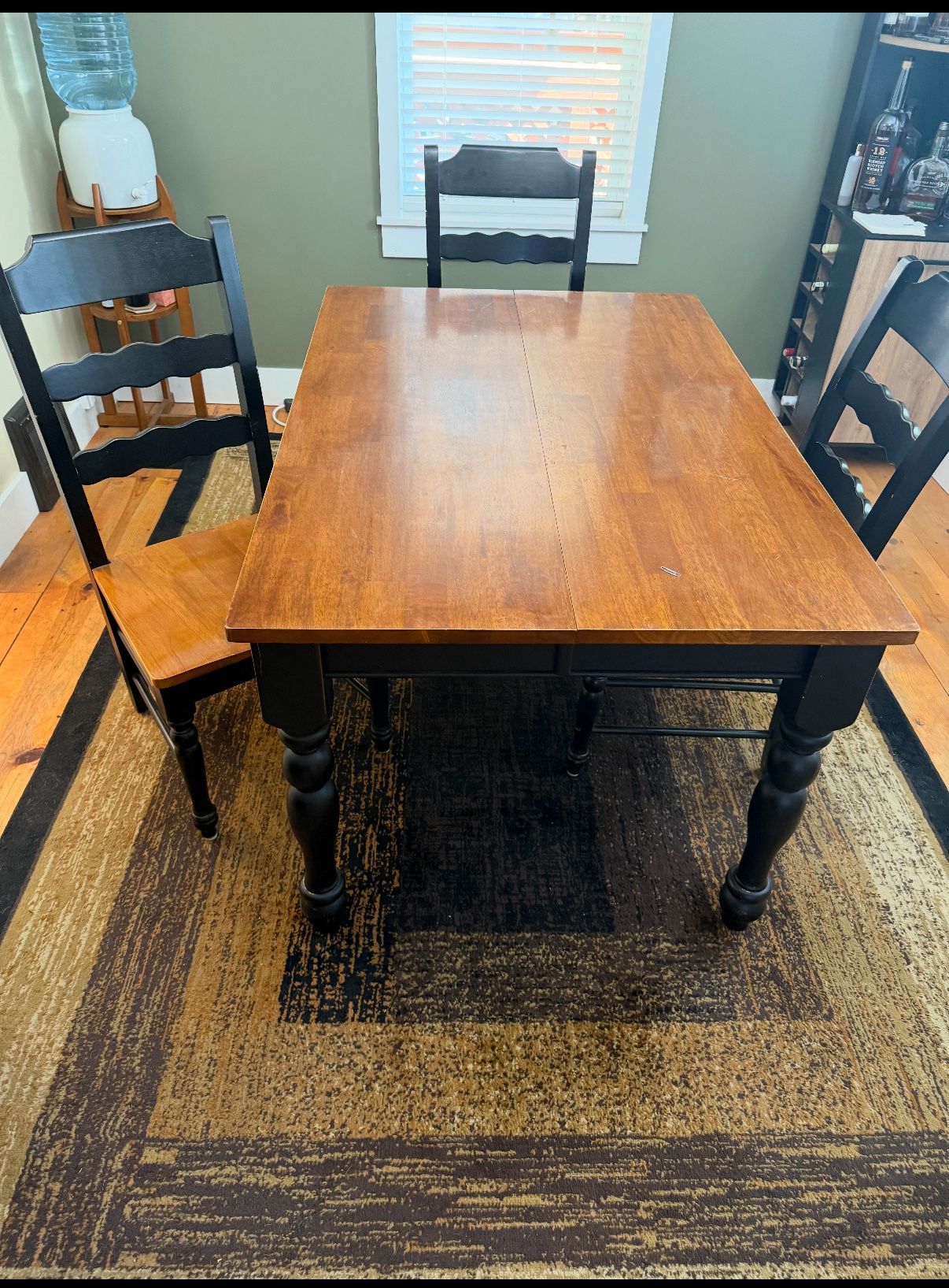 Solid Wood Table and  6 Chairs