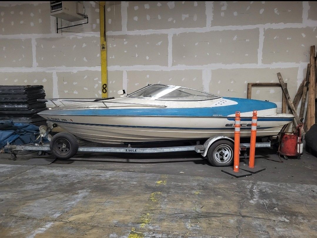 Boat , with a trailer